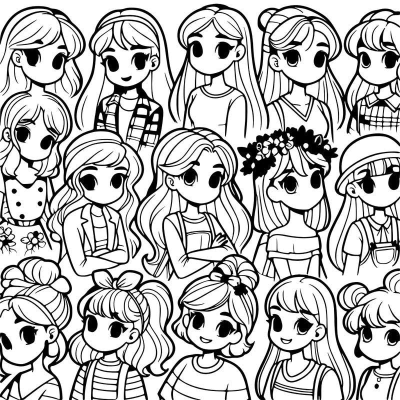 many different girls