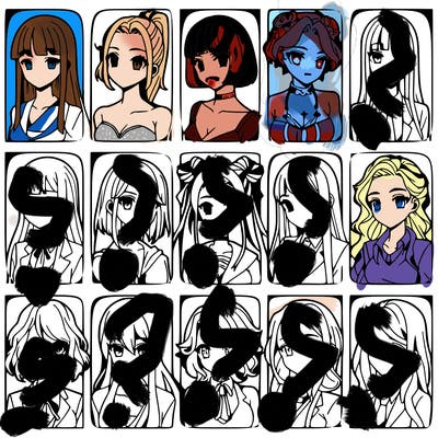 girls that look diffrent anime