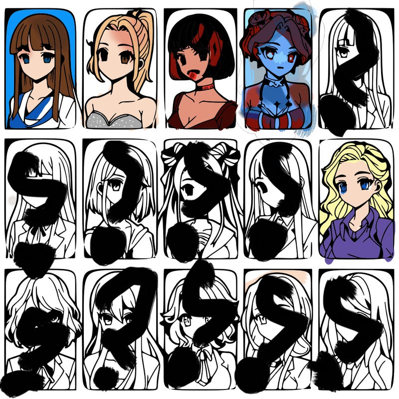 girls that look diffrent anime