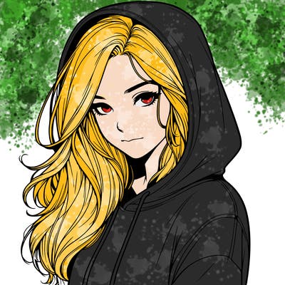 realistic adult girl with hoodie on