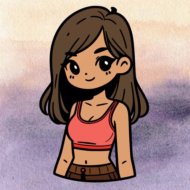 girl with crop top