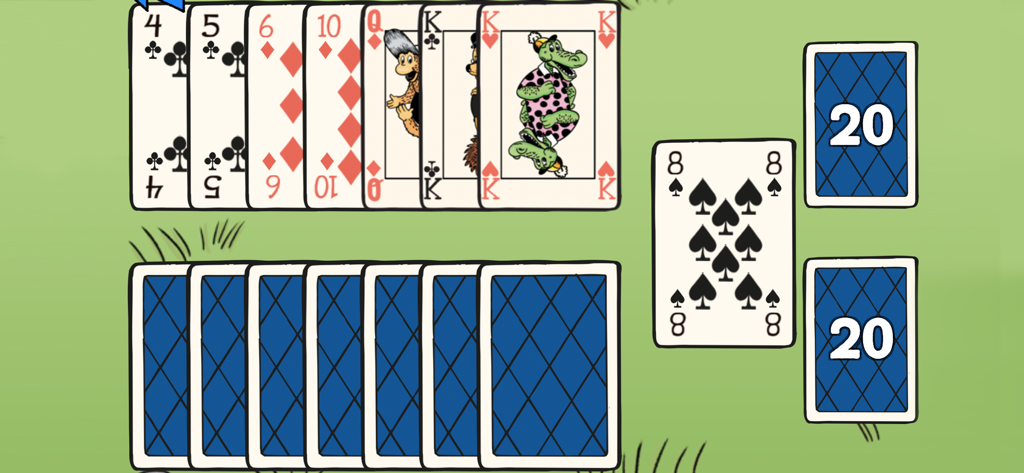 Rasmus Klump - Gameplay of the Agurk card game from the Rasmus Klump children app featuring character-themed playing cards