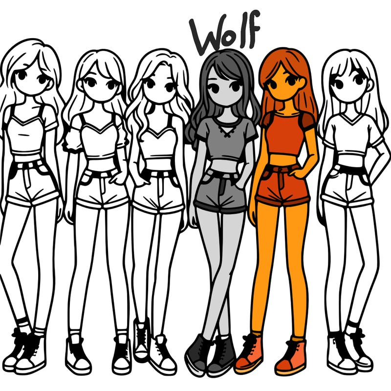 a group of girls wearing crop tops and shorts