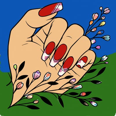 nails with french tip