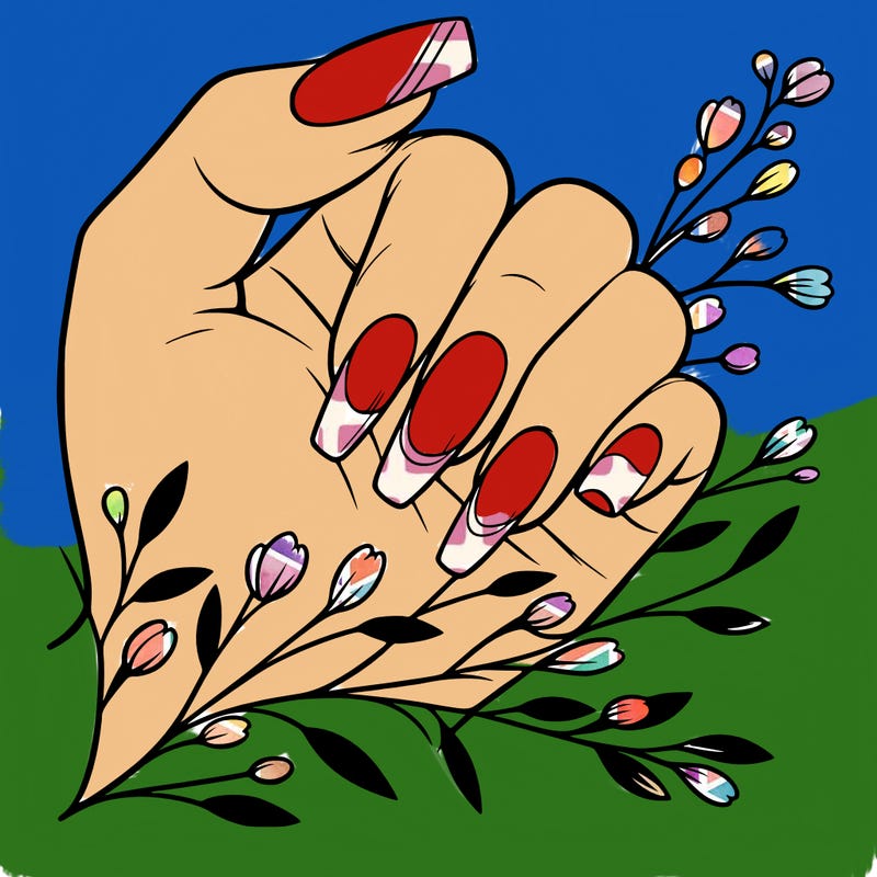 nails with french tip