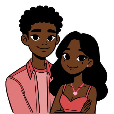 black woman and asian man couple