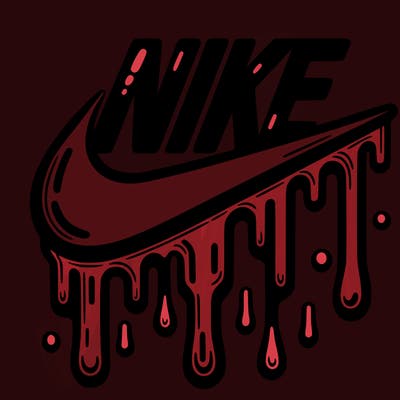 dripping nike logo