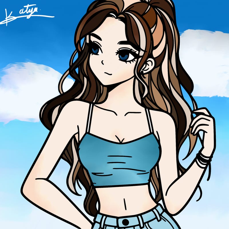 girl in crop top