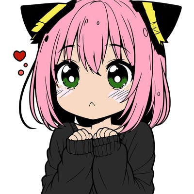 shy anime catgirl