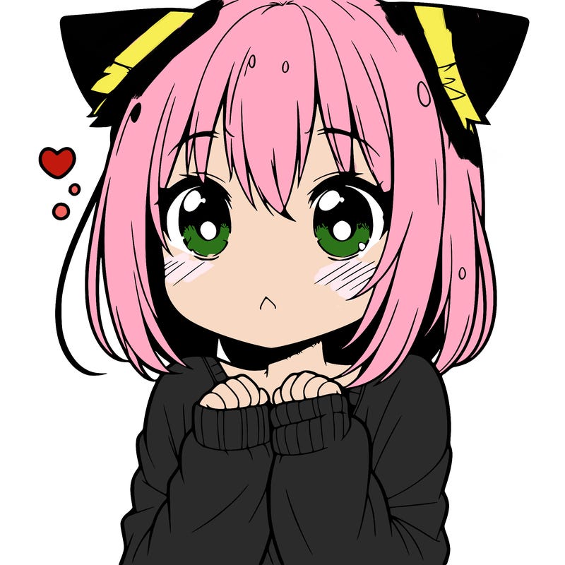 shy anime catgirl
