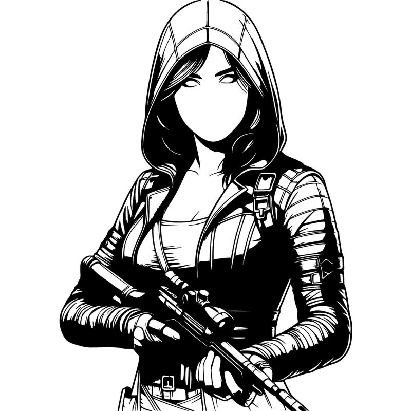 realistic girl assassin