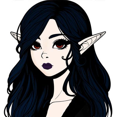 elf girl realistic dark fantasy