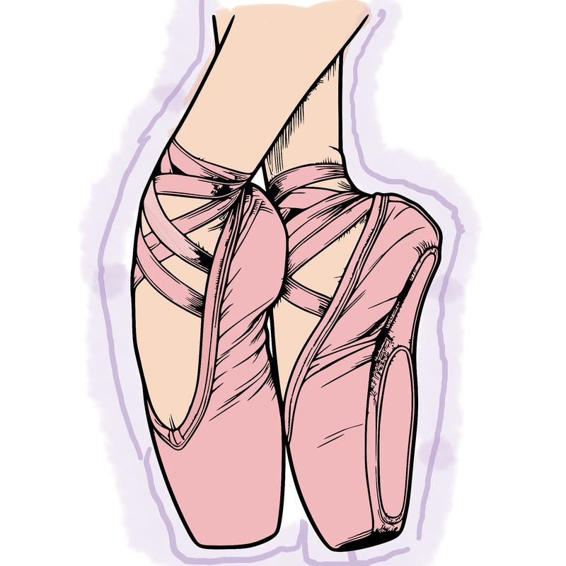 realistic point shoes ballet