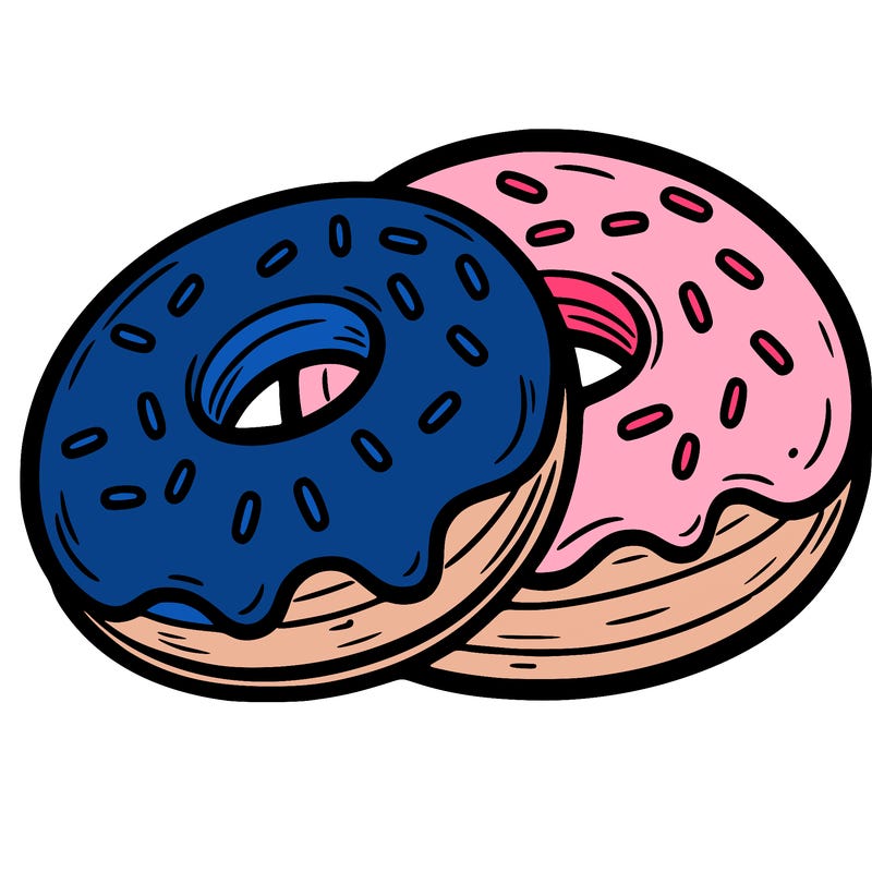 a piece of food doughnuts