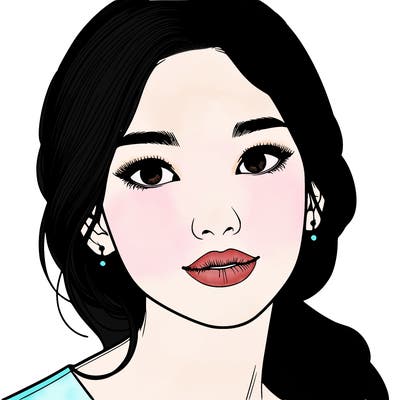 beautiful realistic asian woman