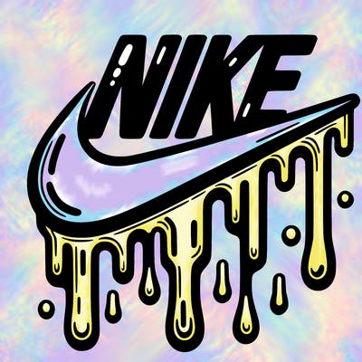 dripping nike logo