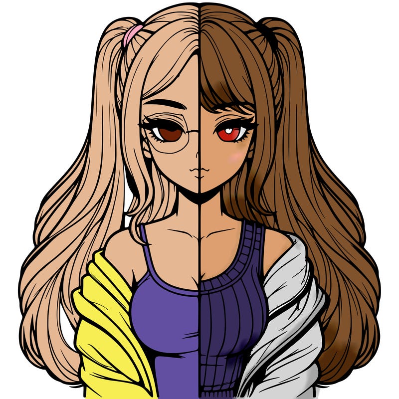 realistic girl split