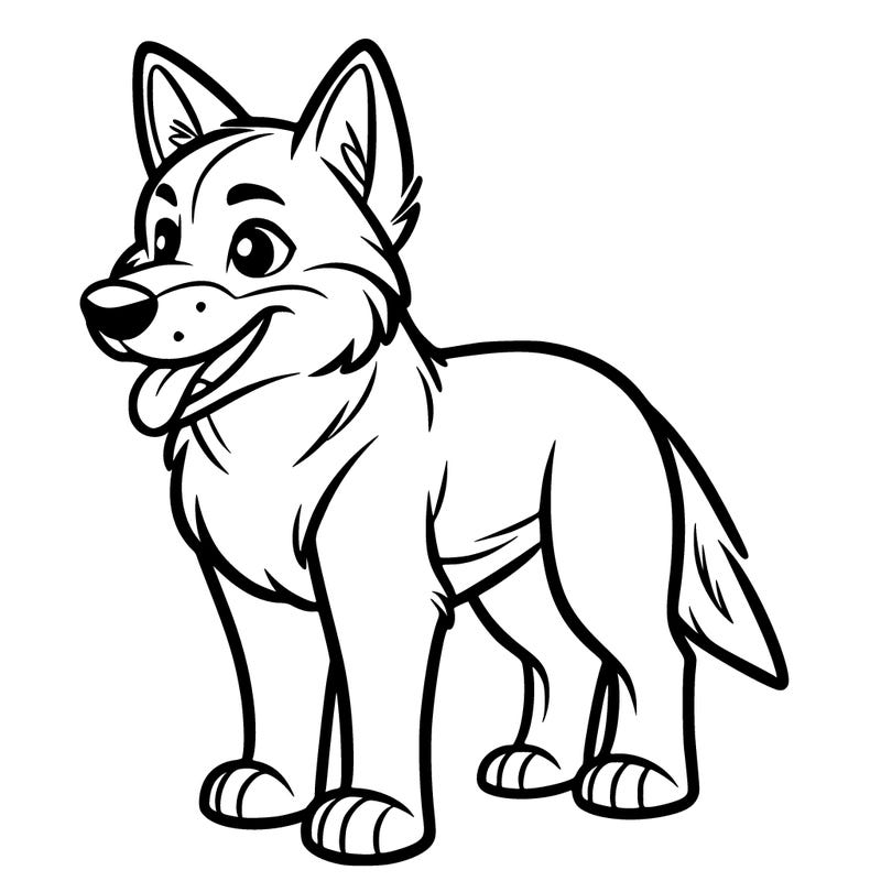 big dingo animal out line