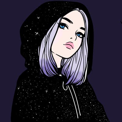 a realistic girl in a hoodie