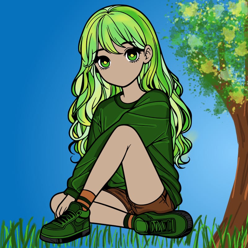 girl sitting realistic