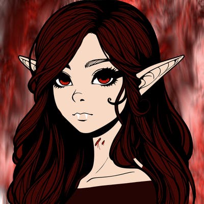 elf girl realistic dark fantasy