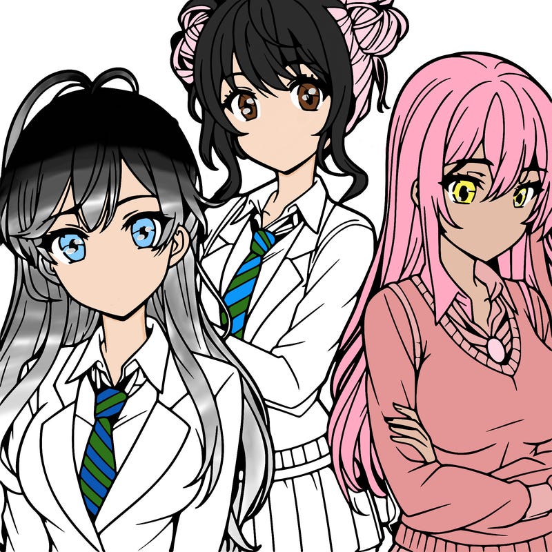 anime girls teenagers