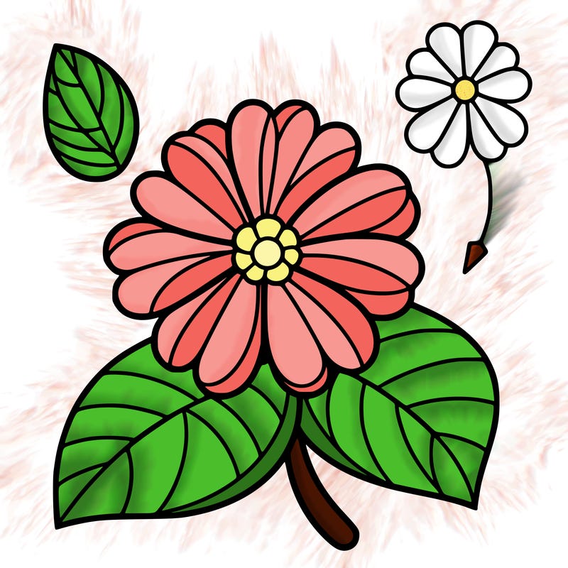 easy drawing of a flower