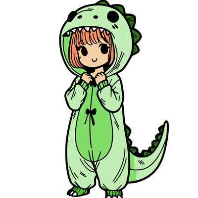 dino onesies on girl