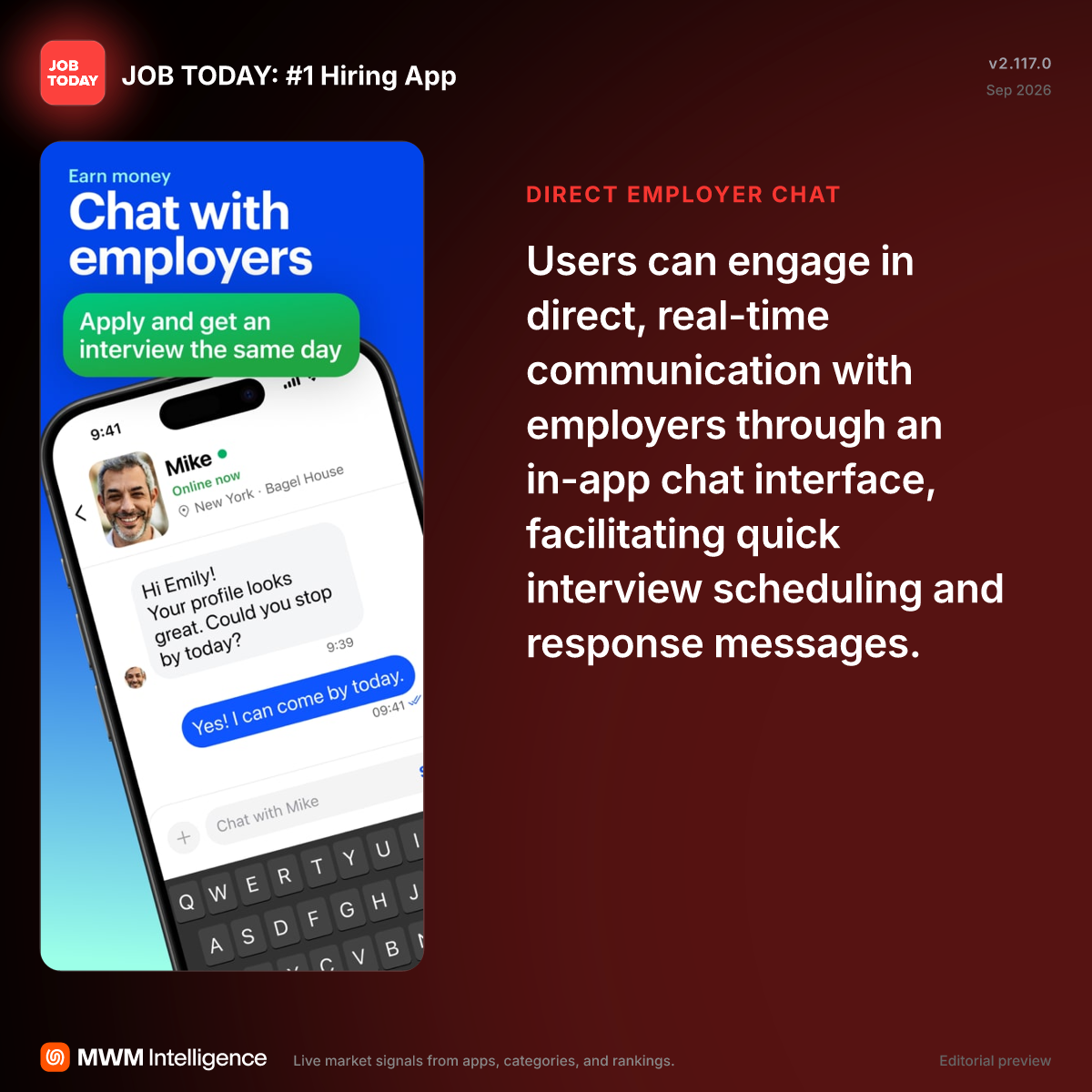 JOB TODAY: #1 Hiring App - Business App | MWM