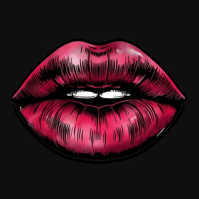 realistic mouth with lips