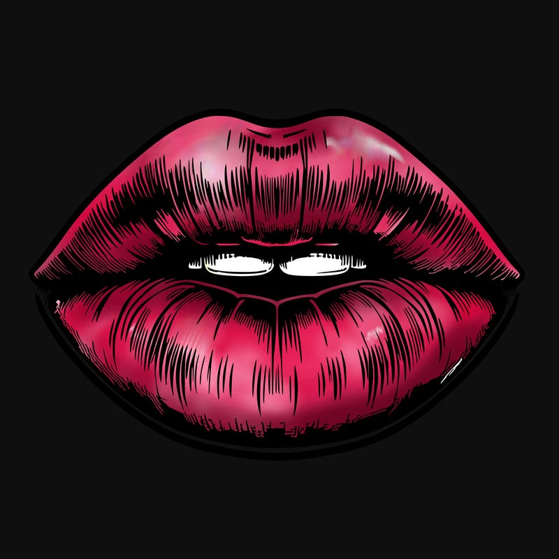 realistic mouth with lips