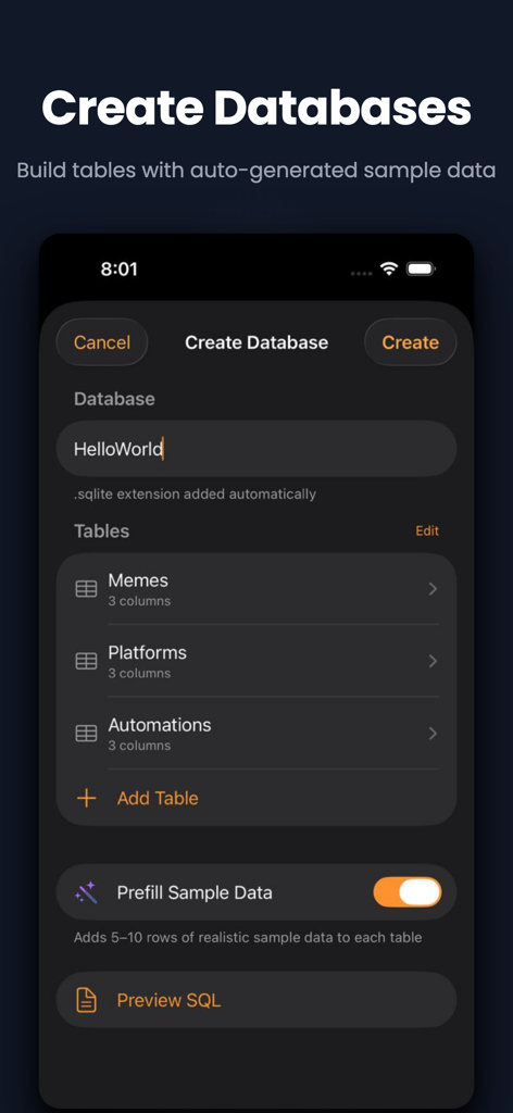 Tablewright - SQLite Editor - Developer Tools App | MWM