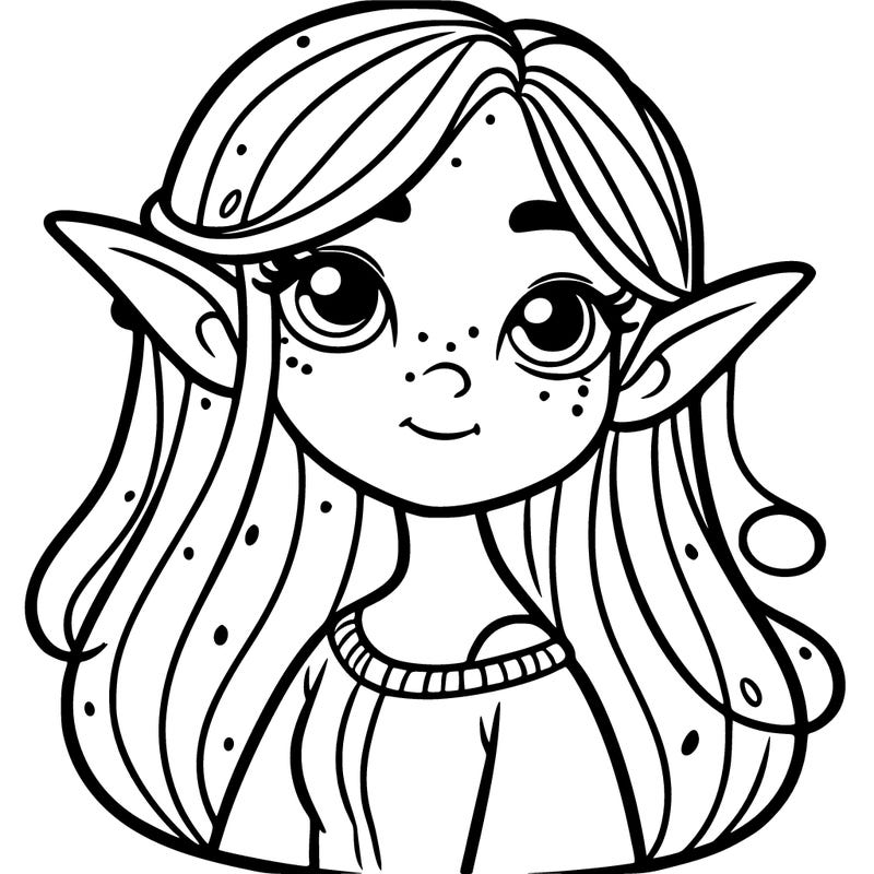 elf with freckles