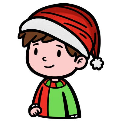 person with santa hat