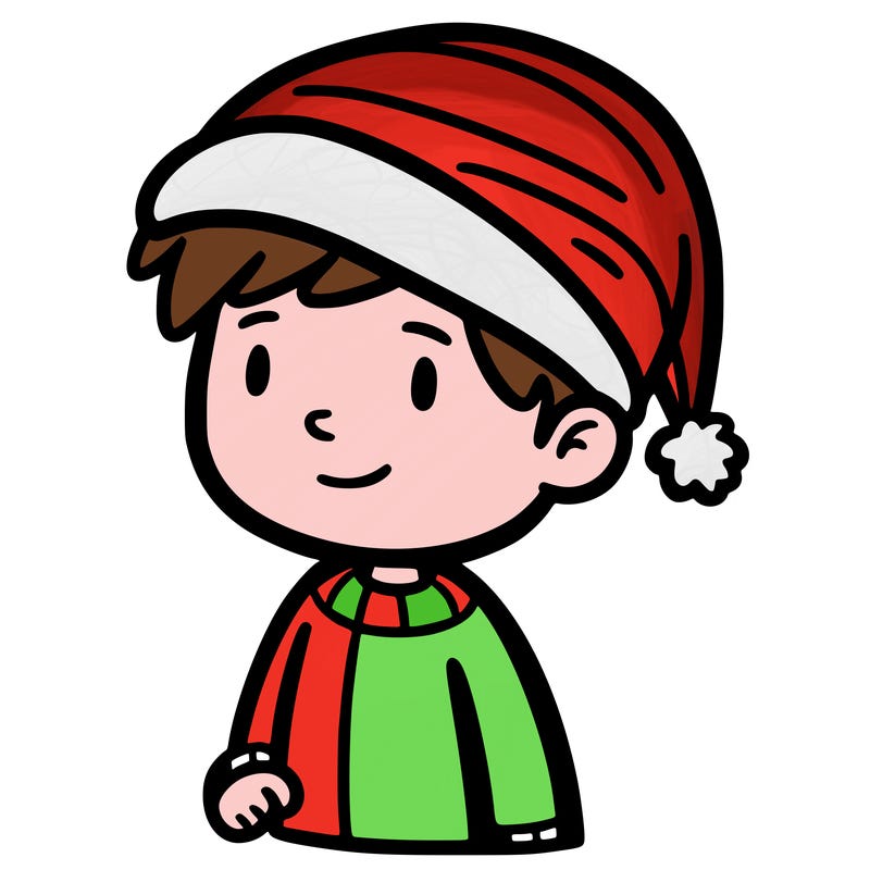 person with santa hat