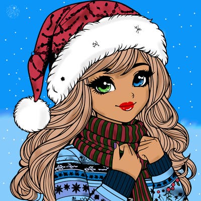 realistic christmas girl