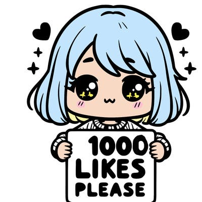 cute girl holding a sign saying 100 likes please