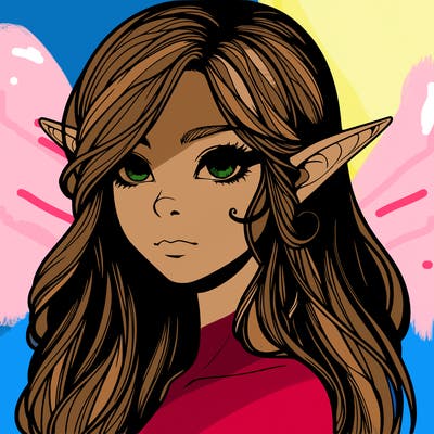 elf girl realistic dark fantasy