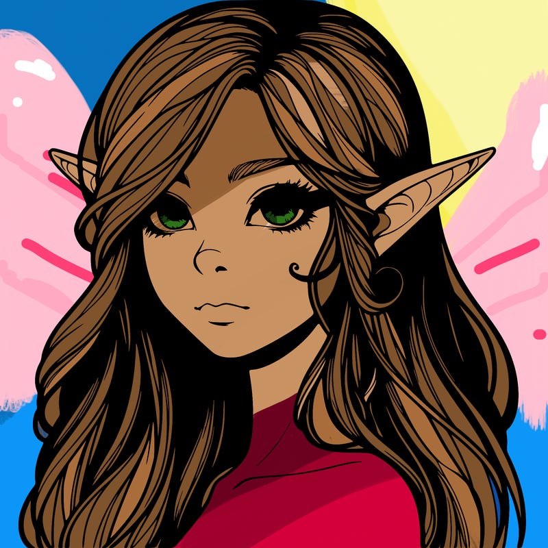 elf girl realistic dark fantasy
