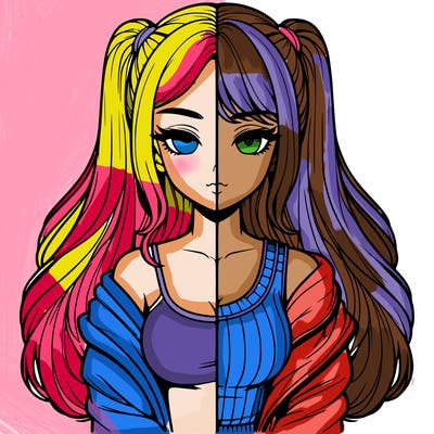 realistic girl split