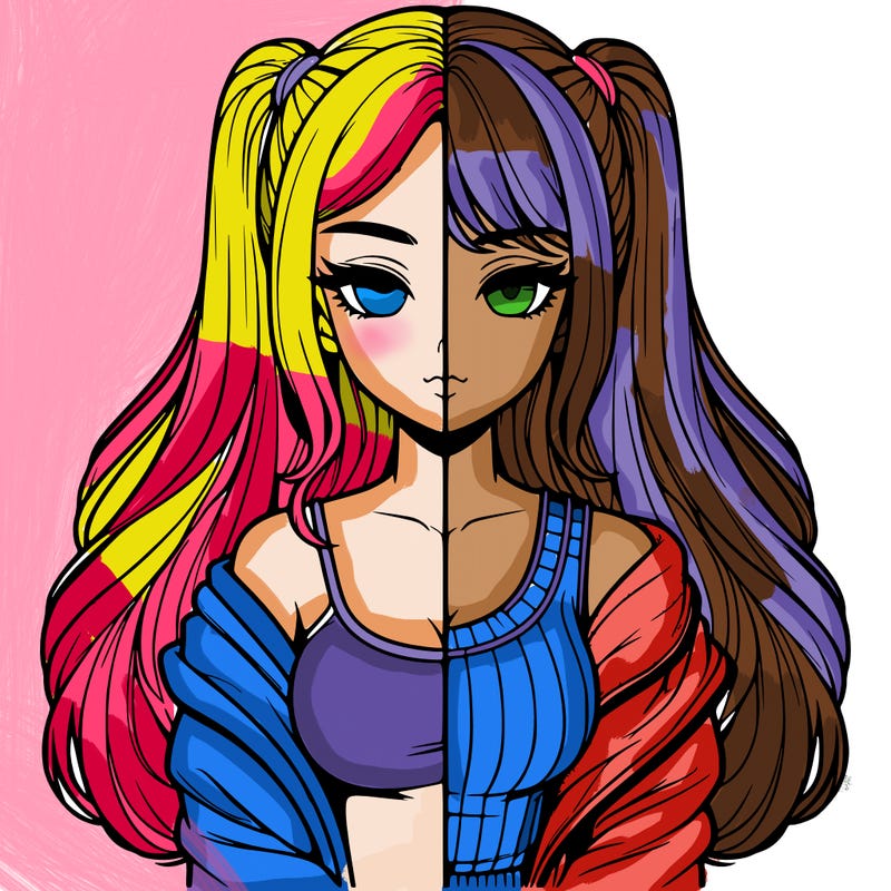 realistic girl split