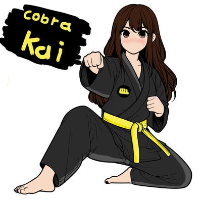 realistic karate girl