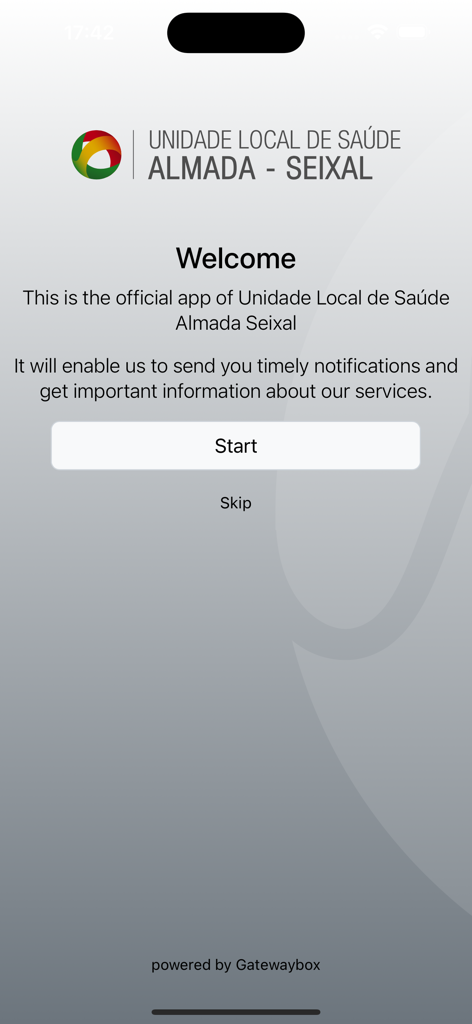 MyULSASヘルスケアアプリケーションのウェルカムスクリーン
