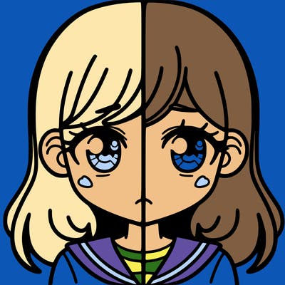 a split of a girl
