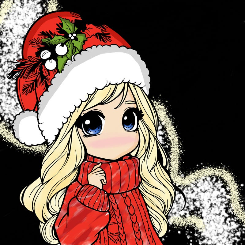 realistic christmas girl