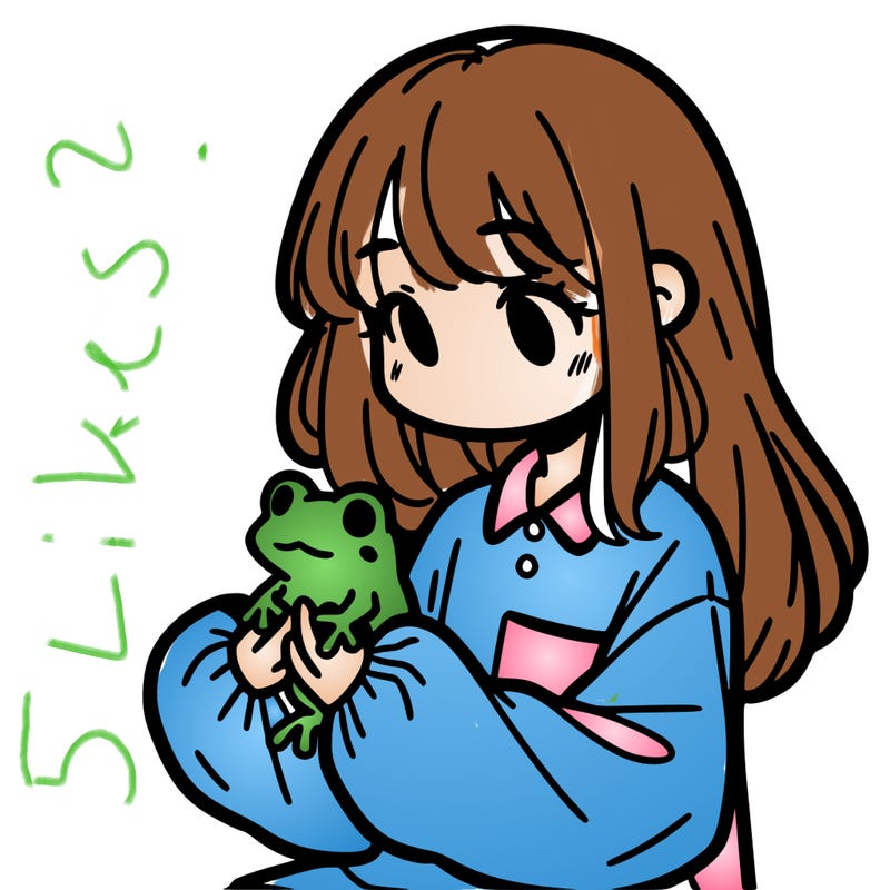girl with long hair and a oversized shirt. and she is holding a frog