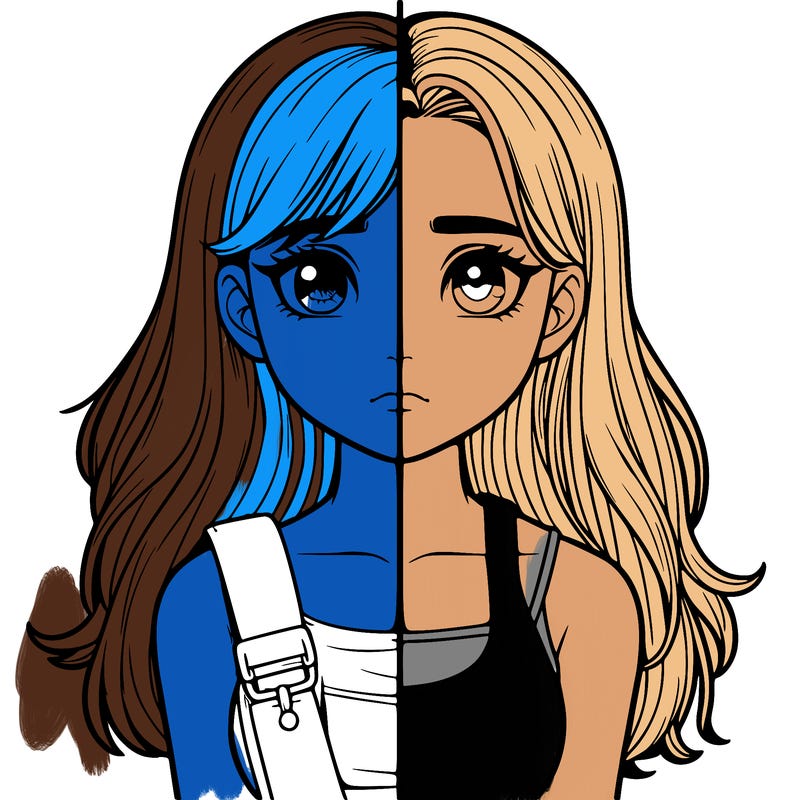 realistic girl split