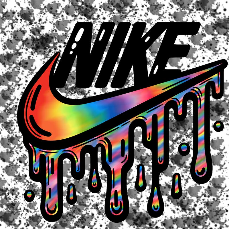 dripping nike logo