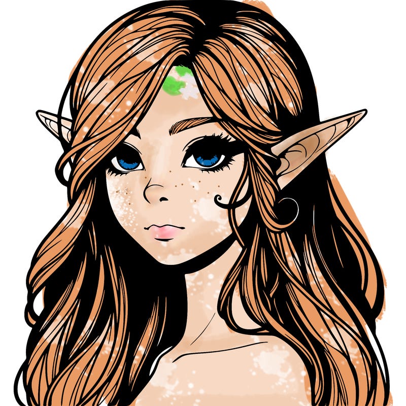 elf girl realistic dark fantasy