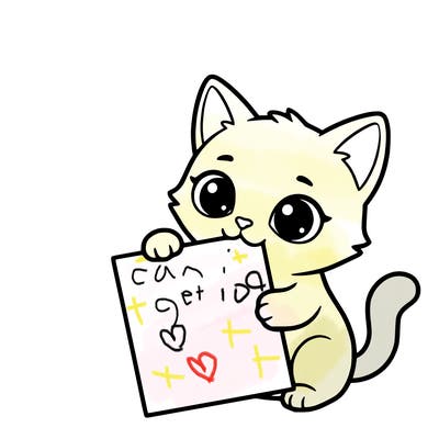 a small cat with a blank sheet of paper in its hand. the cat is sooooooo cute!